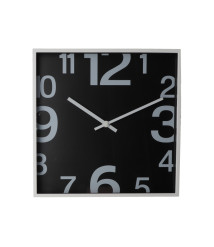 Ceas de perete din plastic Optima SQUARE, negru